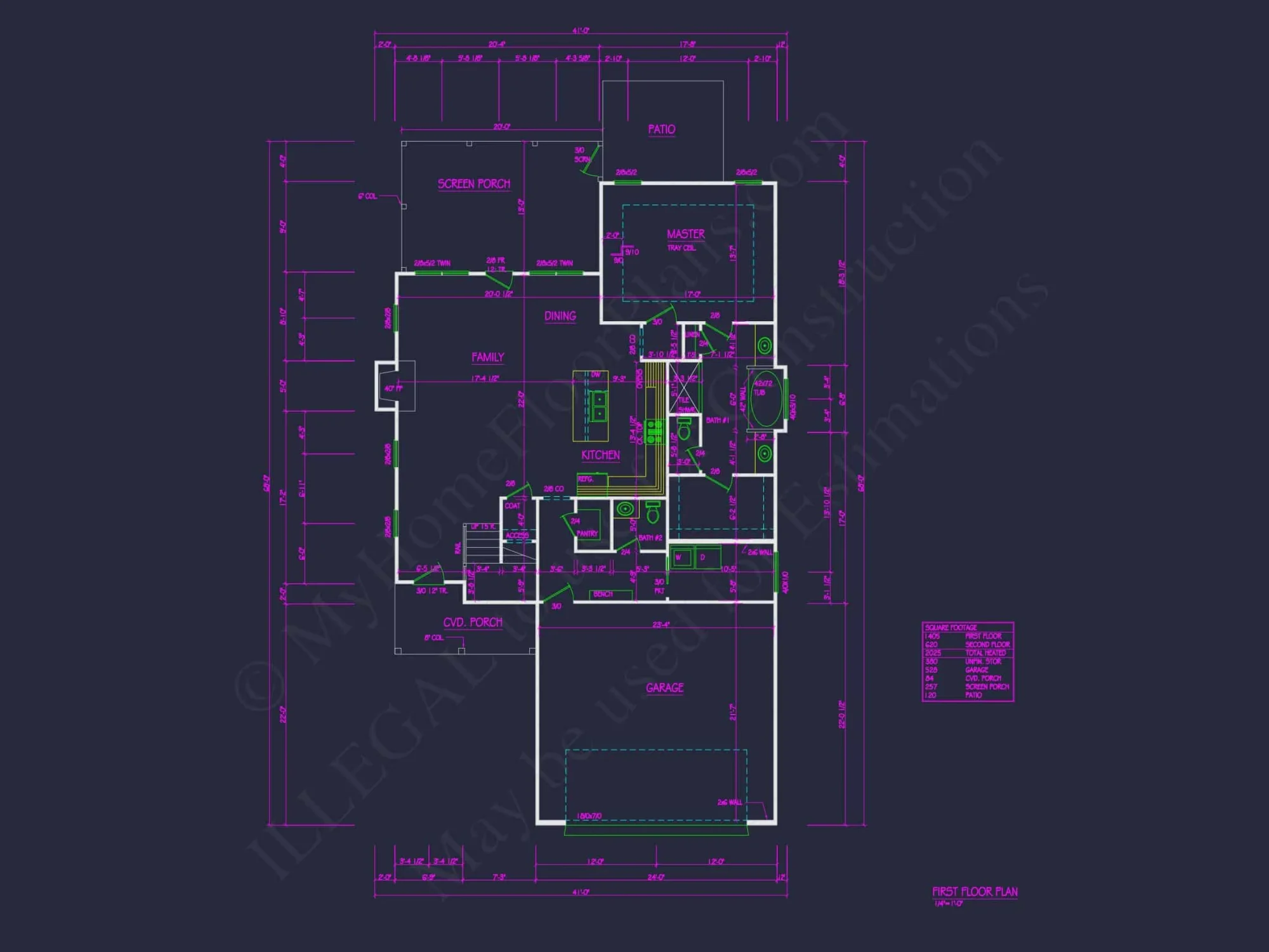 Craftsman house Plan with 3 Bedrooms and Open Floor Layout