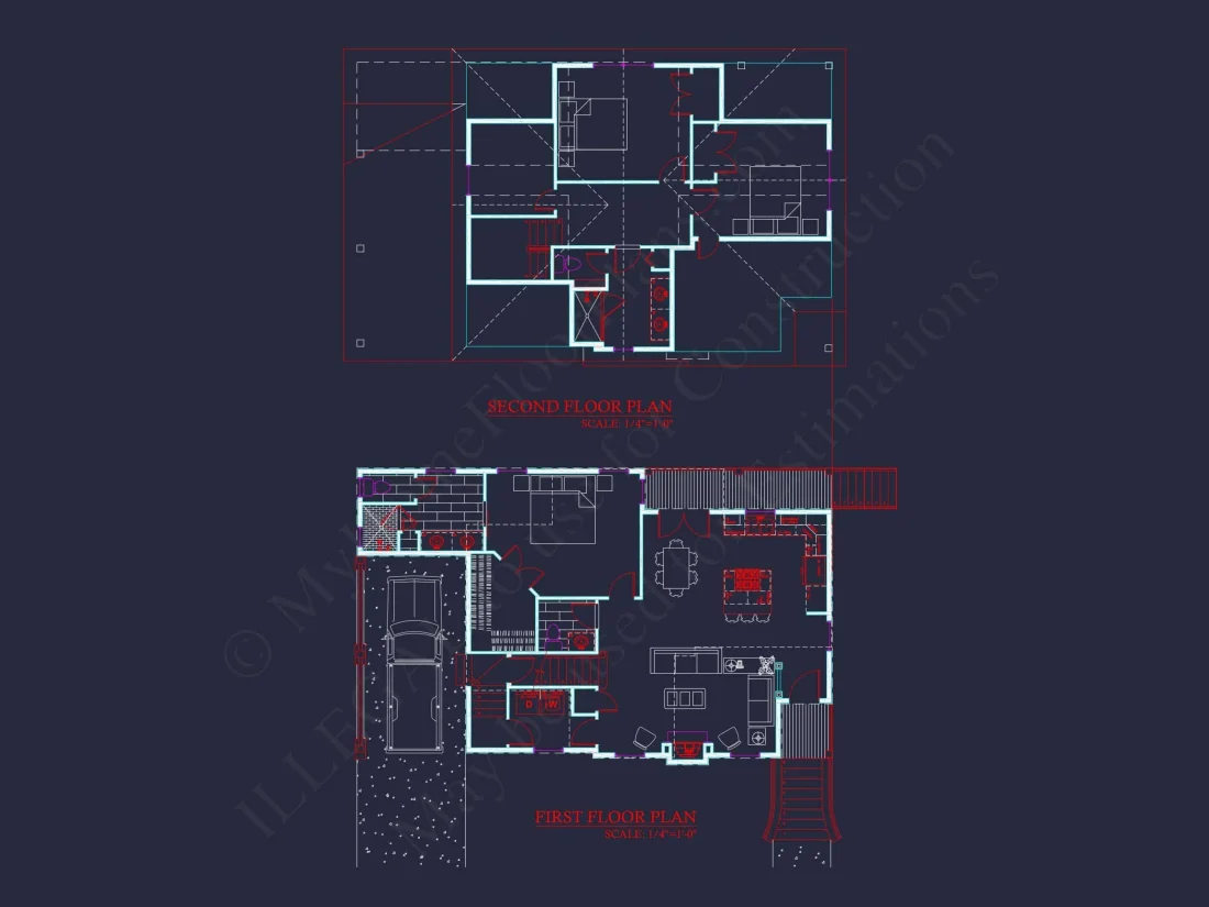 Modern Craftsman house Plan with Detailed Architecture Designs