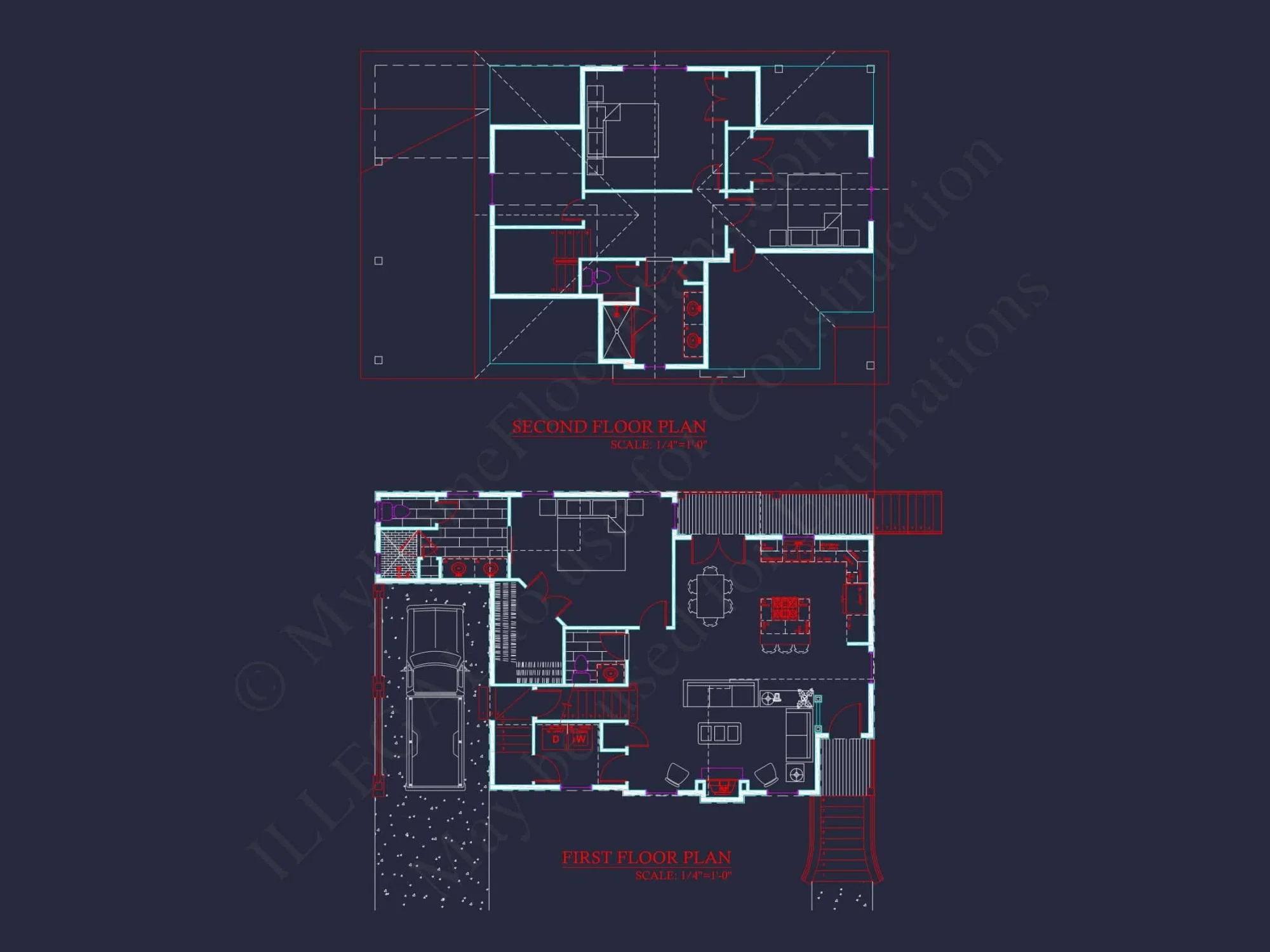 Modern Craftsman house Plan with Detailed Architecture Designs
