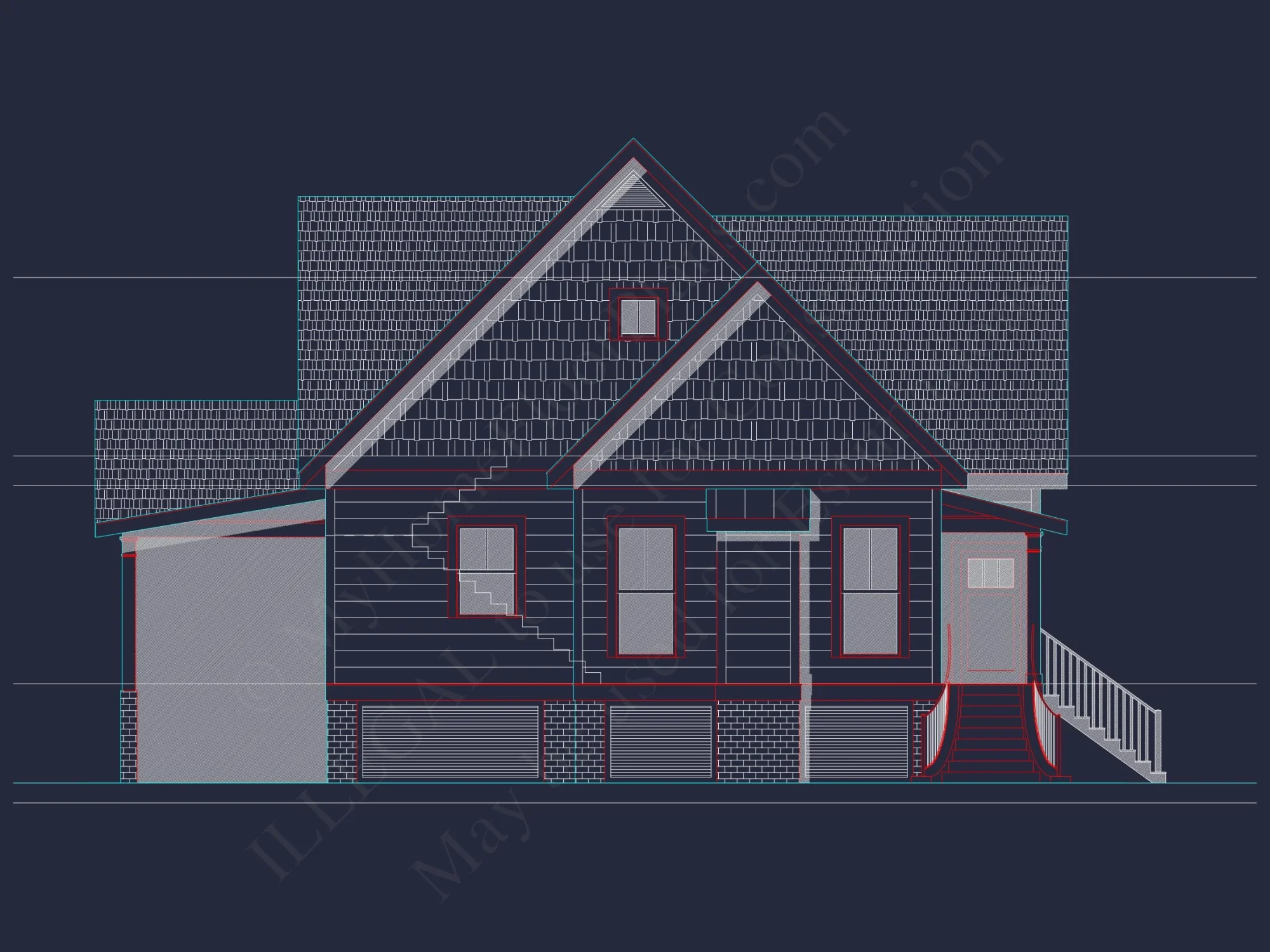 Modern Craftsman house Plan with Detailed Architecture Designs