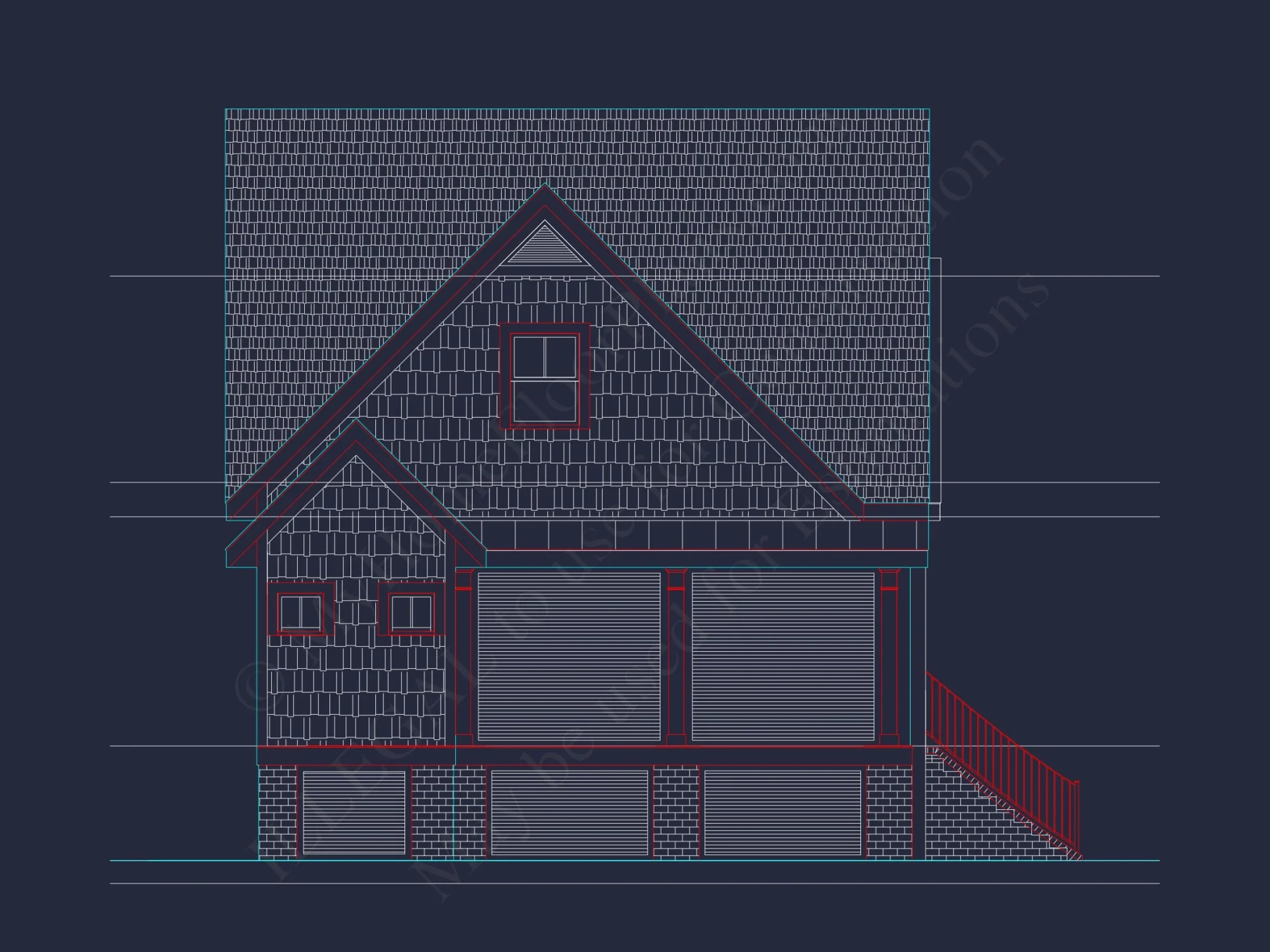 Modern Craftsman house Plan with Detailed Architecture Designs