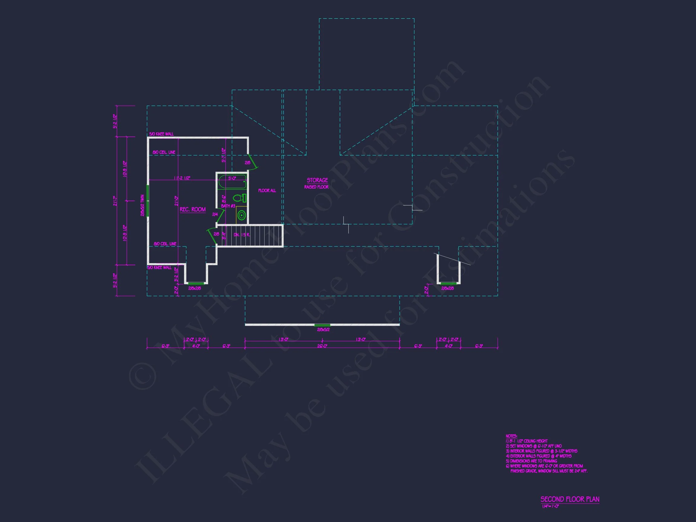 20-1786 HOUSE PLAN - Modern Farmhouse Home Plan - 3-Bed, 2.5-Bath, 2,400 SF 7 Modern Traditional house Plan with CAD Architectural Designs