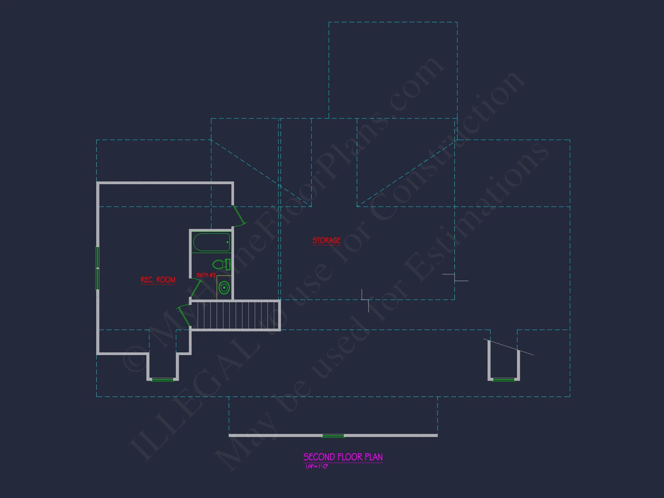 20-1786 HOUSE PLAN - Modern Farmhouse Home Plan - 3-Bed, 2.5-Bath, 2,400 SF 5 Modern Traditional house Plan with CAD Architectural Designs