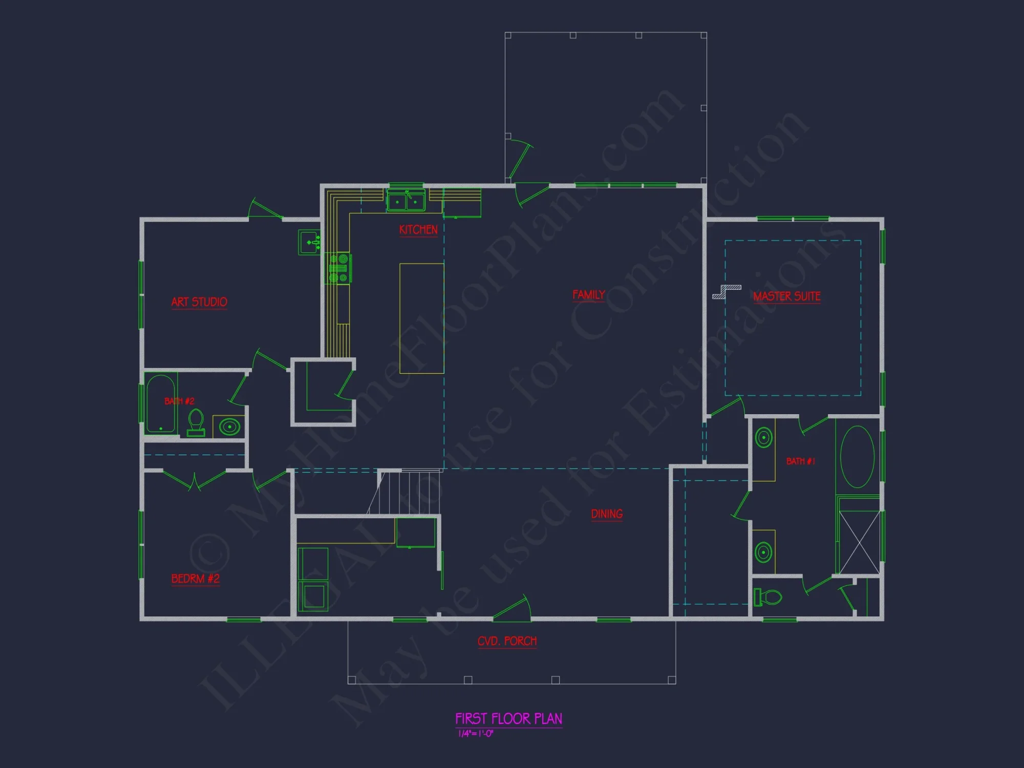 Modern Traditional house Plan with CAD Architectural Designs