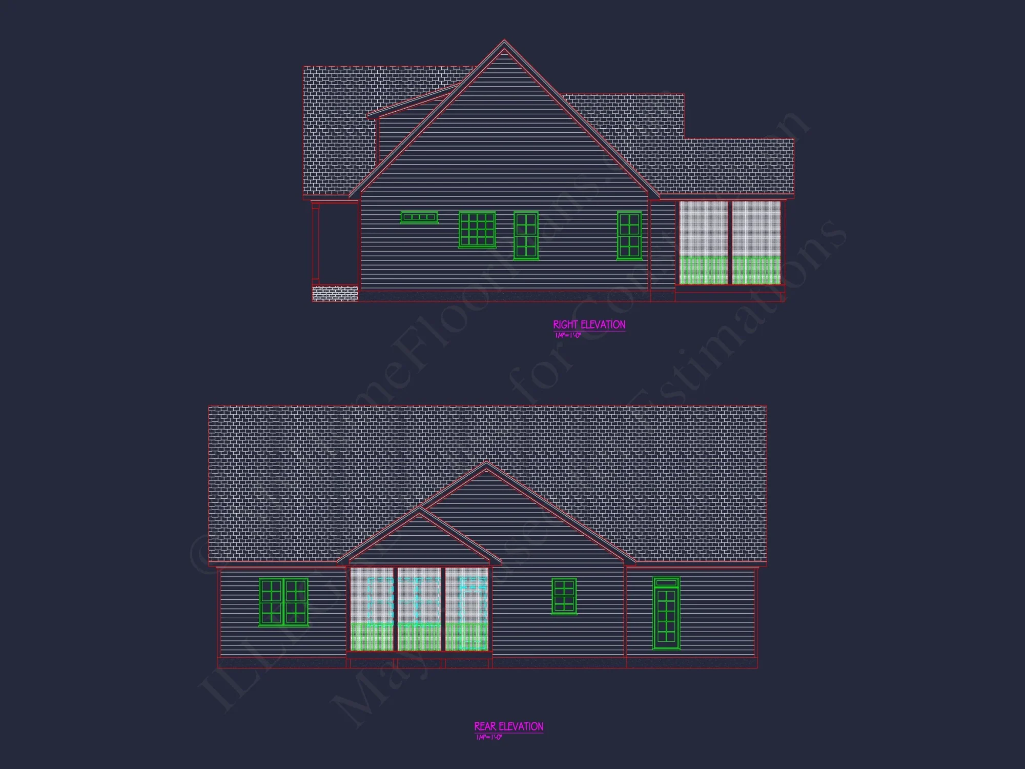 Modern Traditional house Plan with CAD Architectural Designs