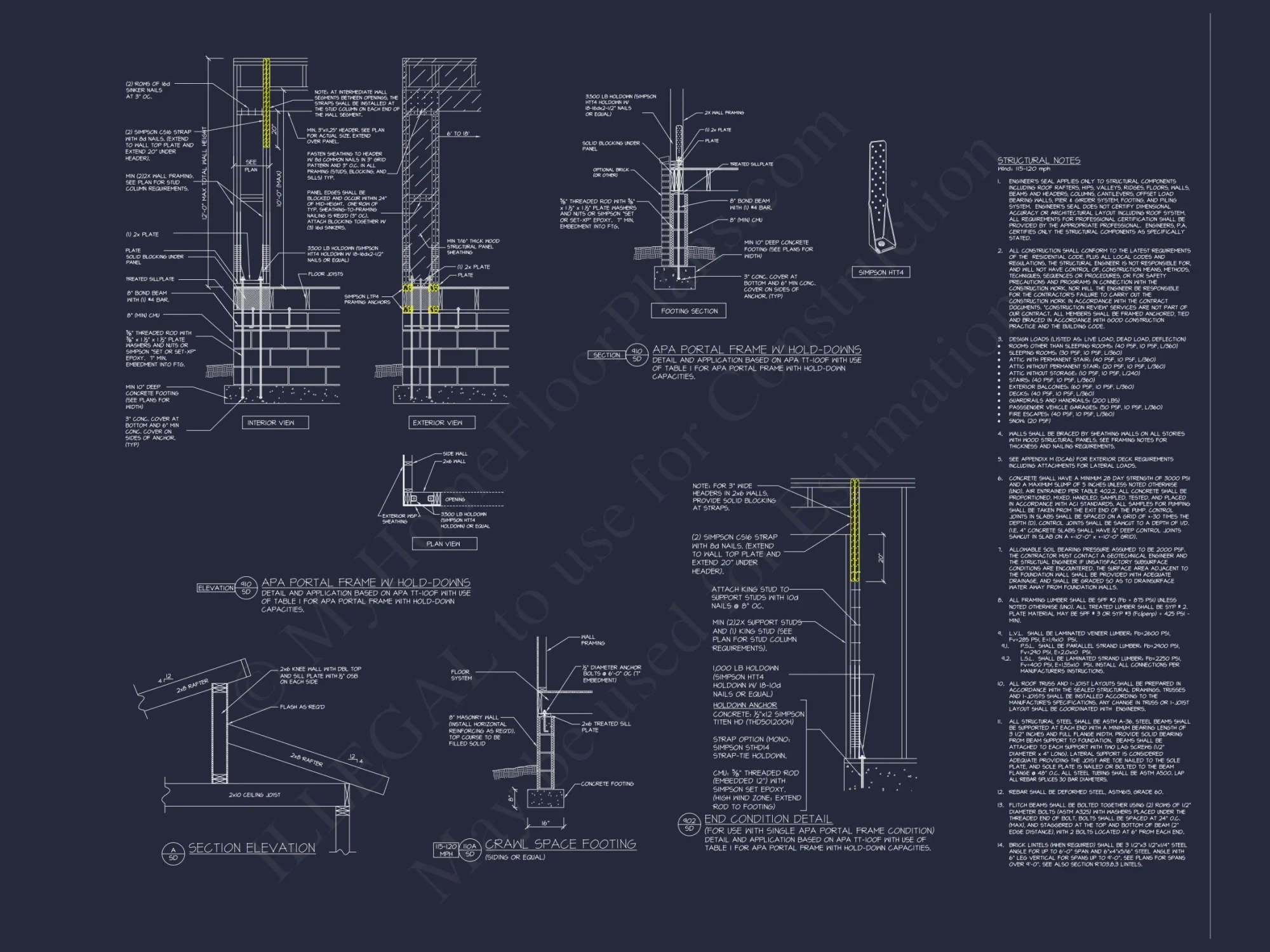 Modern house Floor Plan with 2-Story Blueprint and CAD Designs