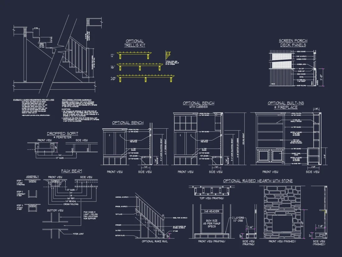 Beautiful house Floor Plan with CAD Designs & Blueprint