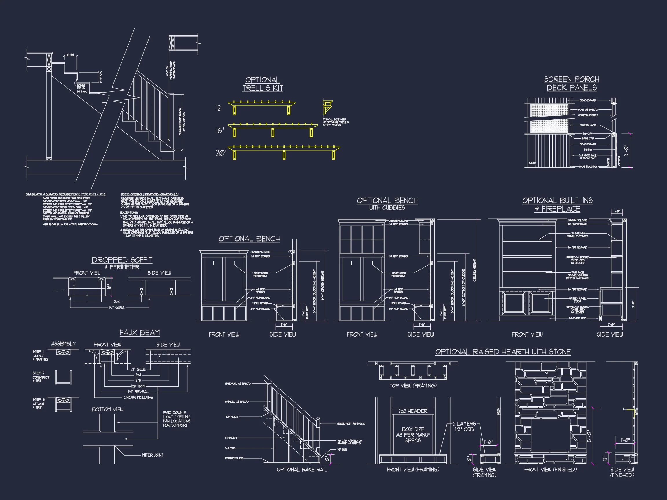 20-1453 HOUSE PLAN - Modern Farmhouse Home Plan - 3-Bed, 2-Bath, 1,850 SF 8 Beautiful house Floor Plan with CAD Designs & Blueprint