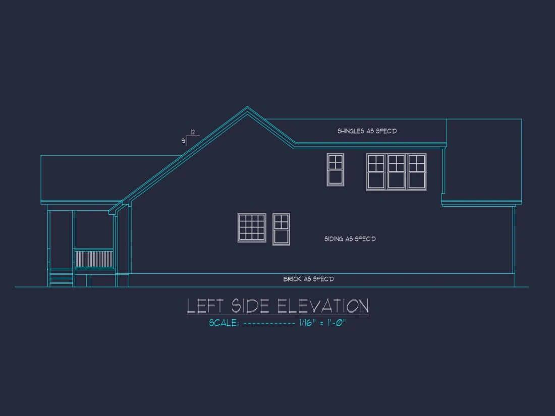 Beautiful house Floor Plan with CAD Designs & Blueprint