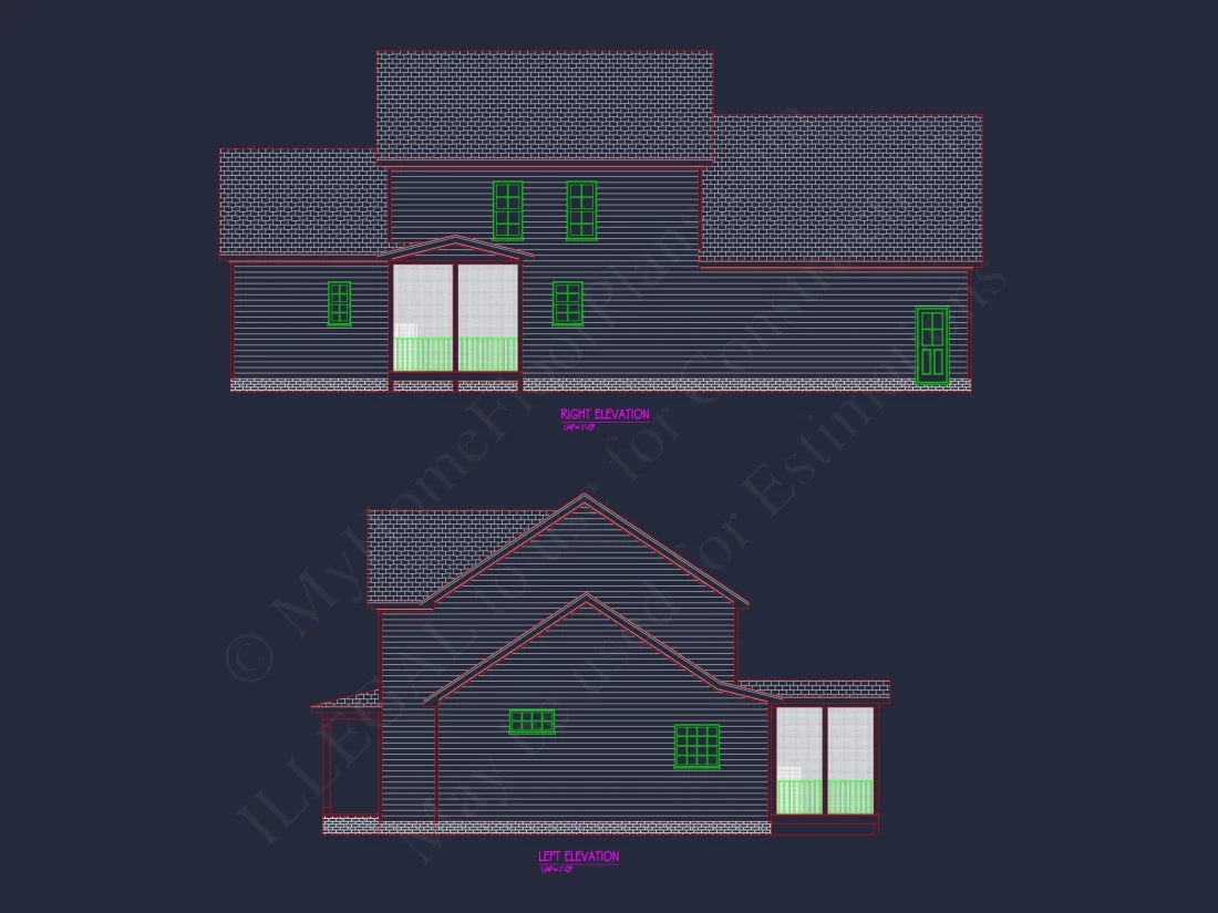 Charming 1.5-Story house Plan with Detailed CAD Designs