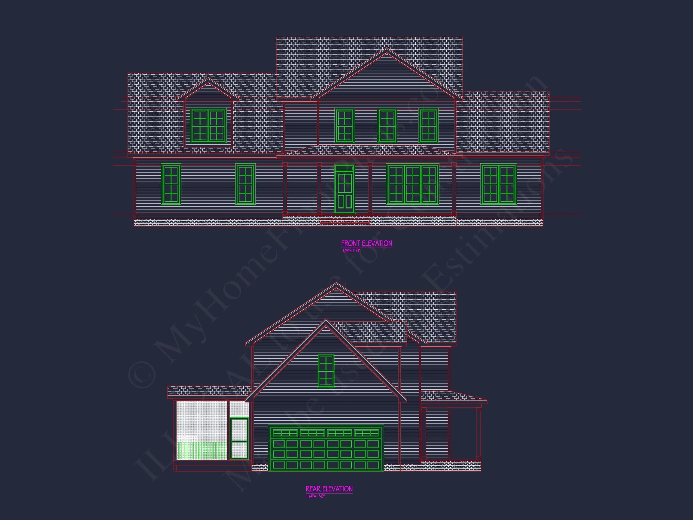 Charming 1.5-Story house Plan with Detailed CAD Designs