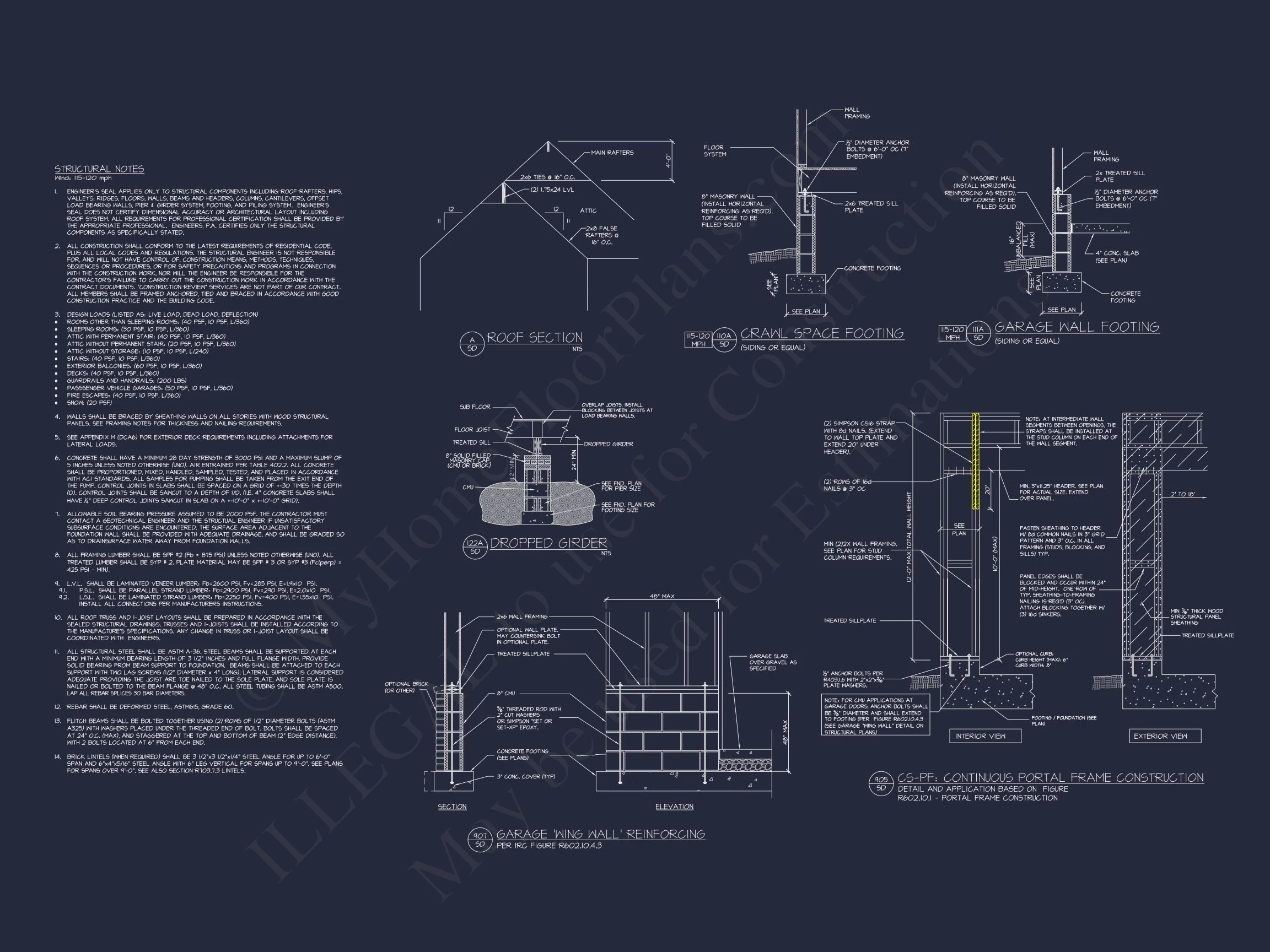 20-1154 HOUSE PLAN - Modern Farmhouse Home Plan - 3-Bed, 2-Bath, 1,950 SF 12 Efficient Craftsman house Plan with CAD Designs & Floor Blueprint