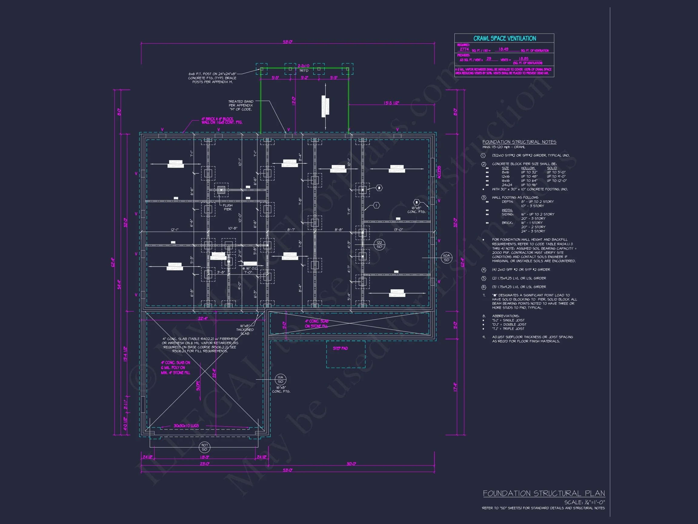 20-1154 HOUSE PLAN - Modern Farmhouse Home Plan - 3-Bed, 2-Bath, 1,950 SF 8 Efficient Craftsman house Plan with CAD Designs & Floor Blueprint