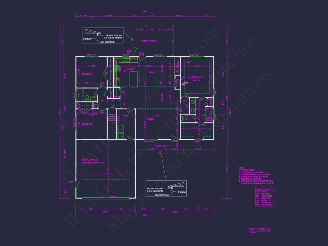Efficient Craftsman house Plan with CAD Designs & Floor Blueprint