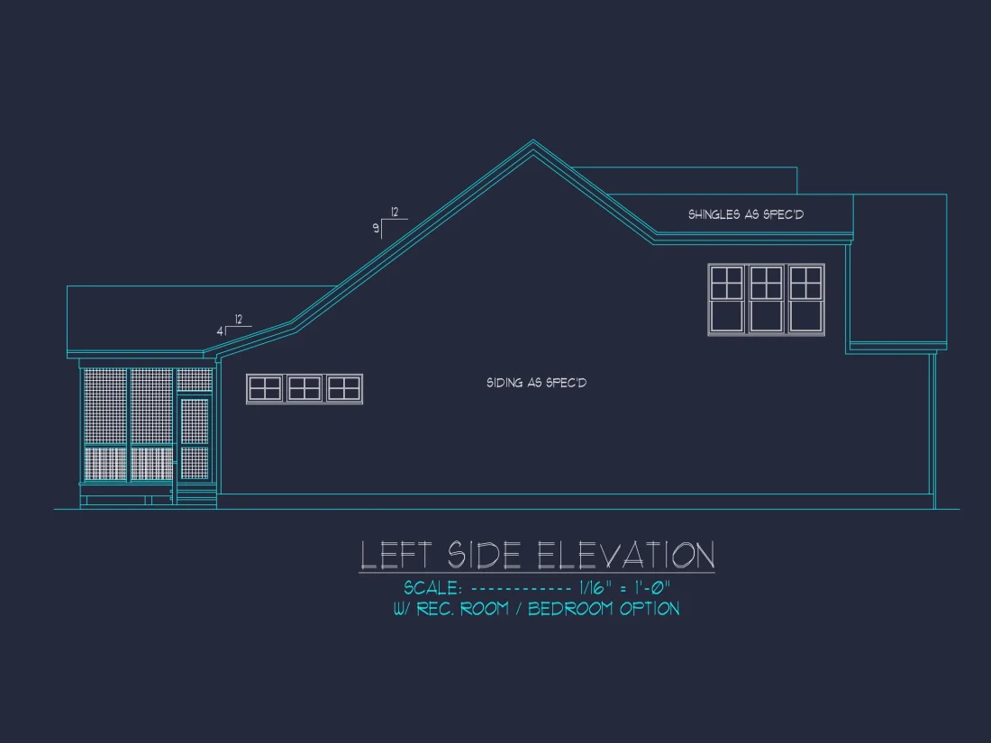 Chic house Plan with Flexible Blueprint CAD Designs