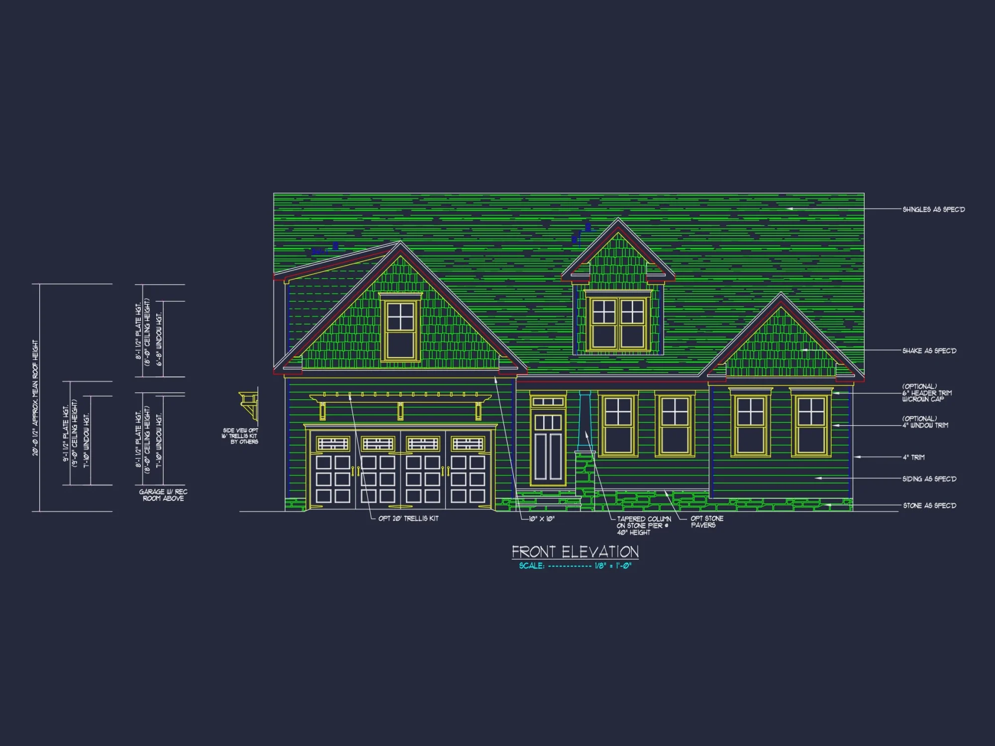 Chic house Plan with Flexible Blueprint CAD Designs