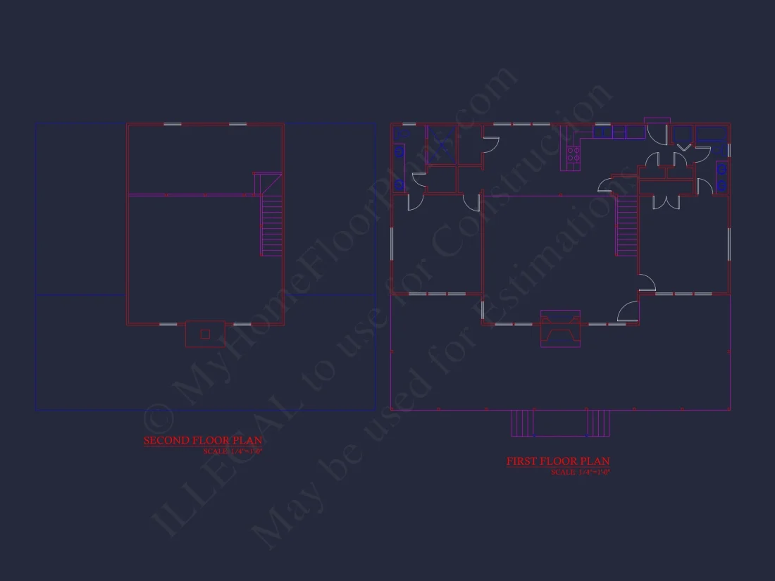 Custom house Plan: CAD Floor Plan for Cozy Architectural Designs