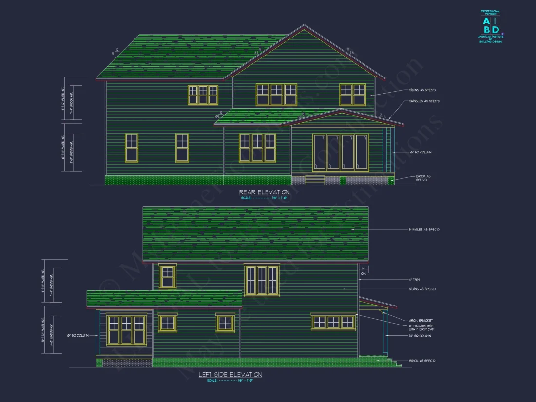 Efficient 2-Story Craftsman house Plan with Flexible Garage Options
