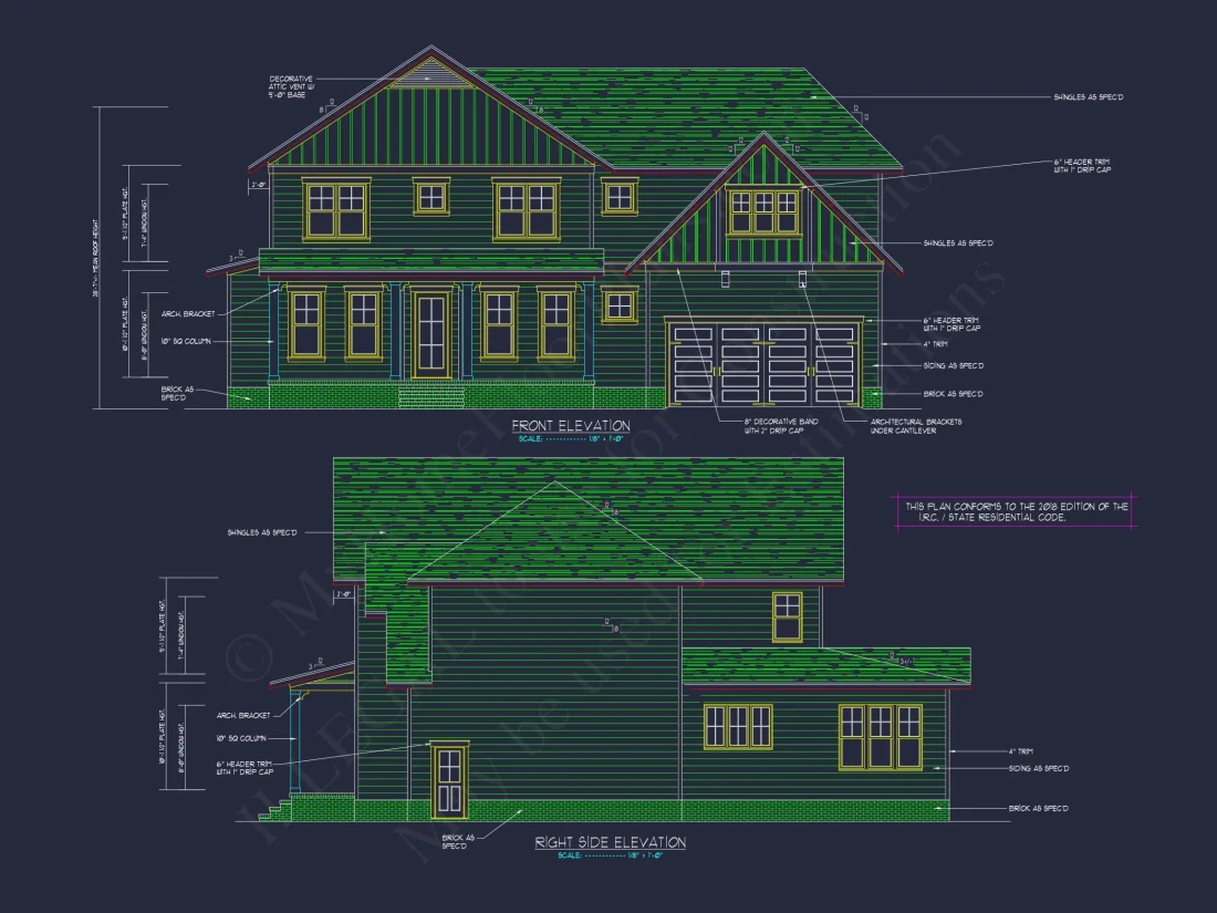 Efficient 2-Story Craftsman house Plan with Flexible Garage Options