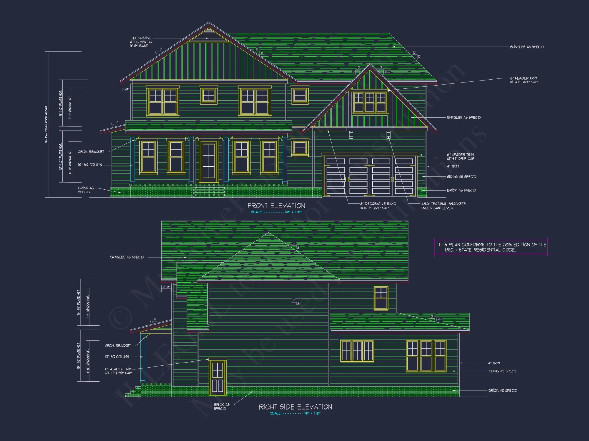 Efficient 2-Story Craftsman house Plan with Flexible Garage Options