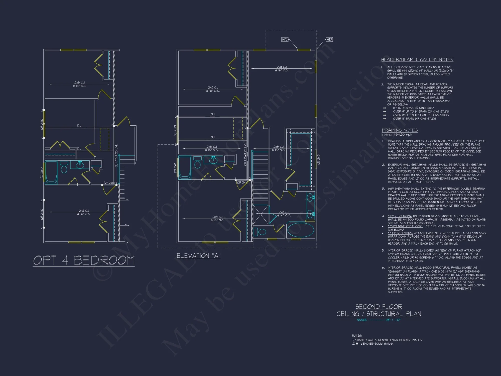 Modern Suburban house Plan with 2 Floors and 2, 033 Sq Ft