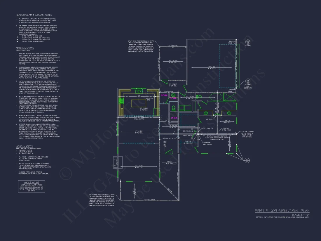 Charming 2-Story house Plan with 3 Bedrooms and CAD Blueprints