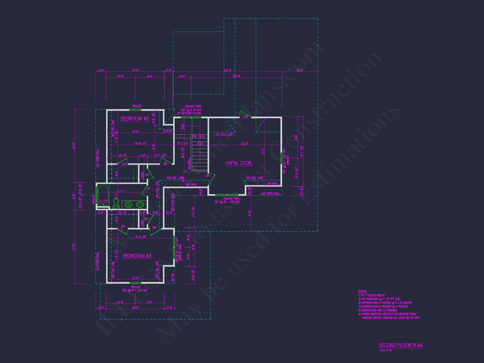 Charming 2-Story house Plan with 3 Bedrooms and CAD Blueprints