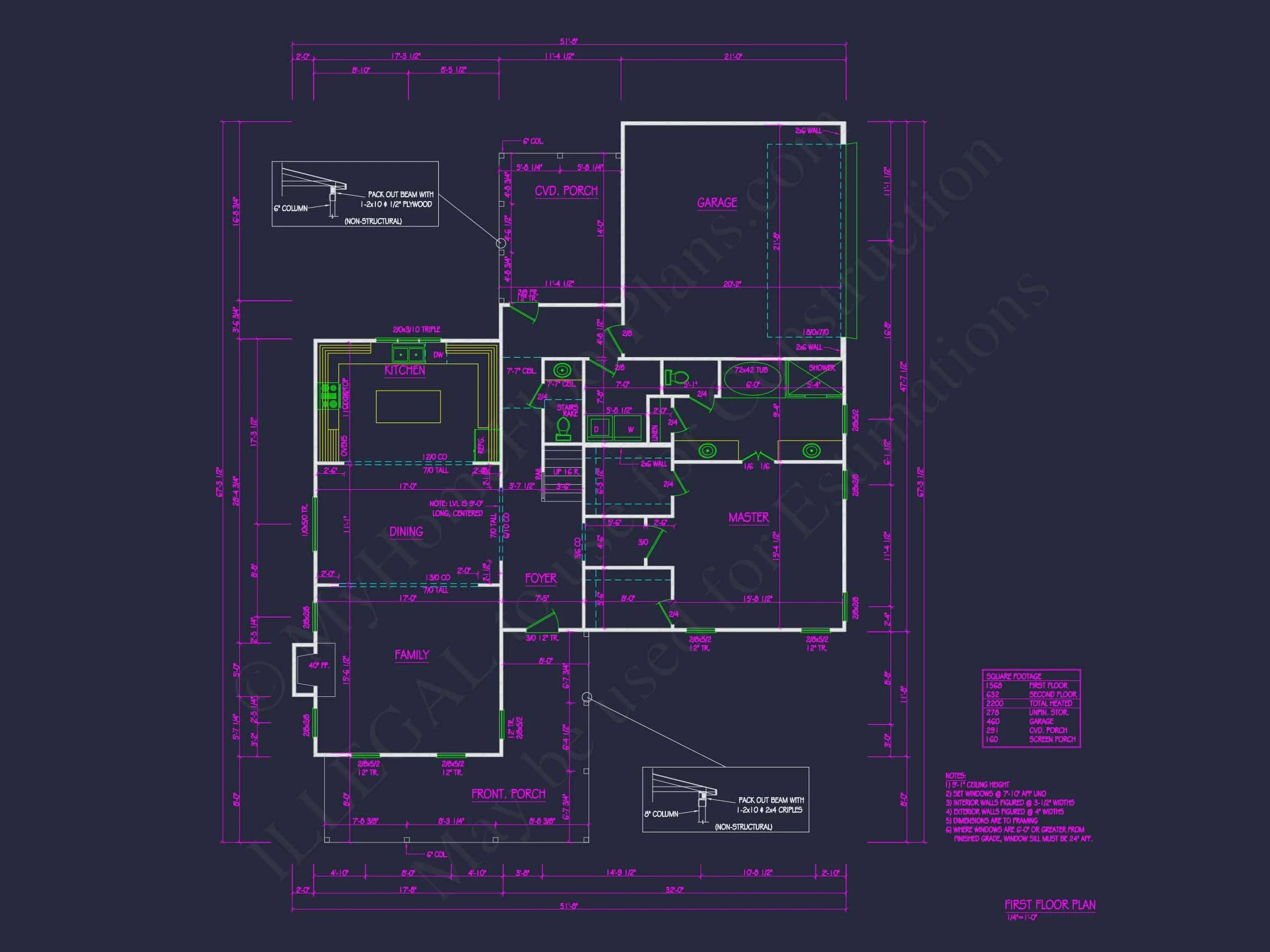 19-2380 HOUSE PLAN - Modern Farmhouse Home Plan - 3-Bed, 2-Bath, 1,950 SF 6 Charming 2-Story house Plan with 3 Bedrooms and CAD Blueprints