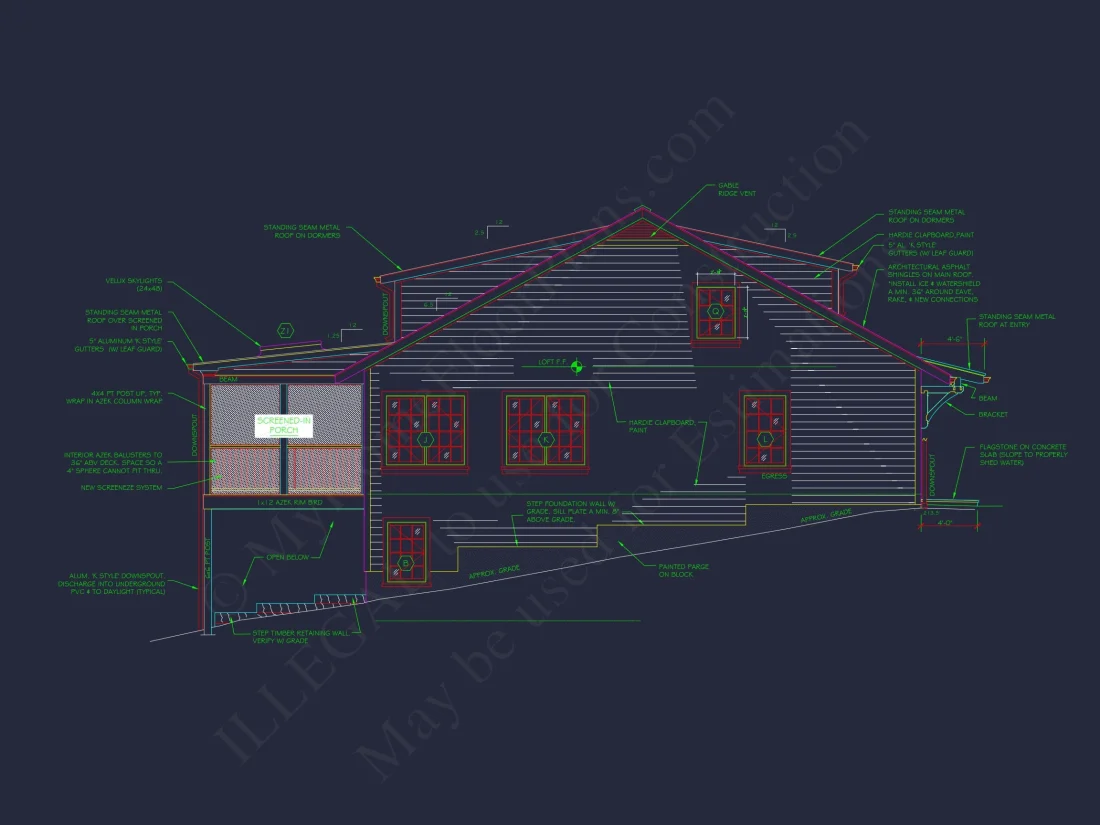 Craftsman-Style house Plan with CAD Designs and Blueprints