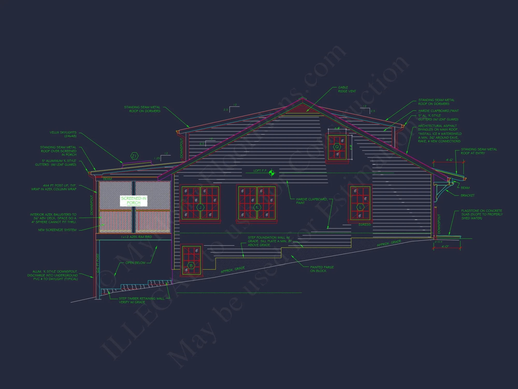 Craftsman-Style house Plan with CAD Designs and Blueprints