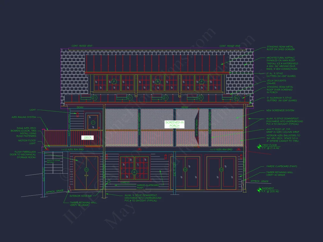 Craftsman-Style house Plan with CAD Designs and Blueprints