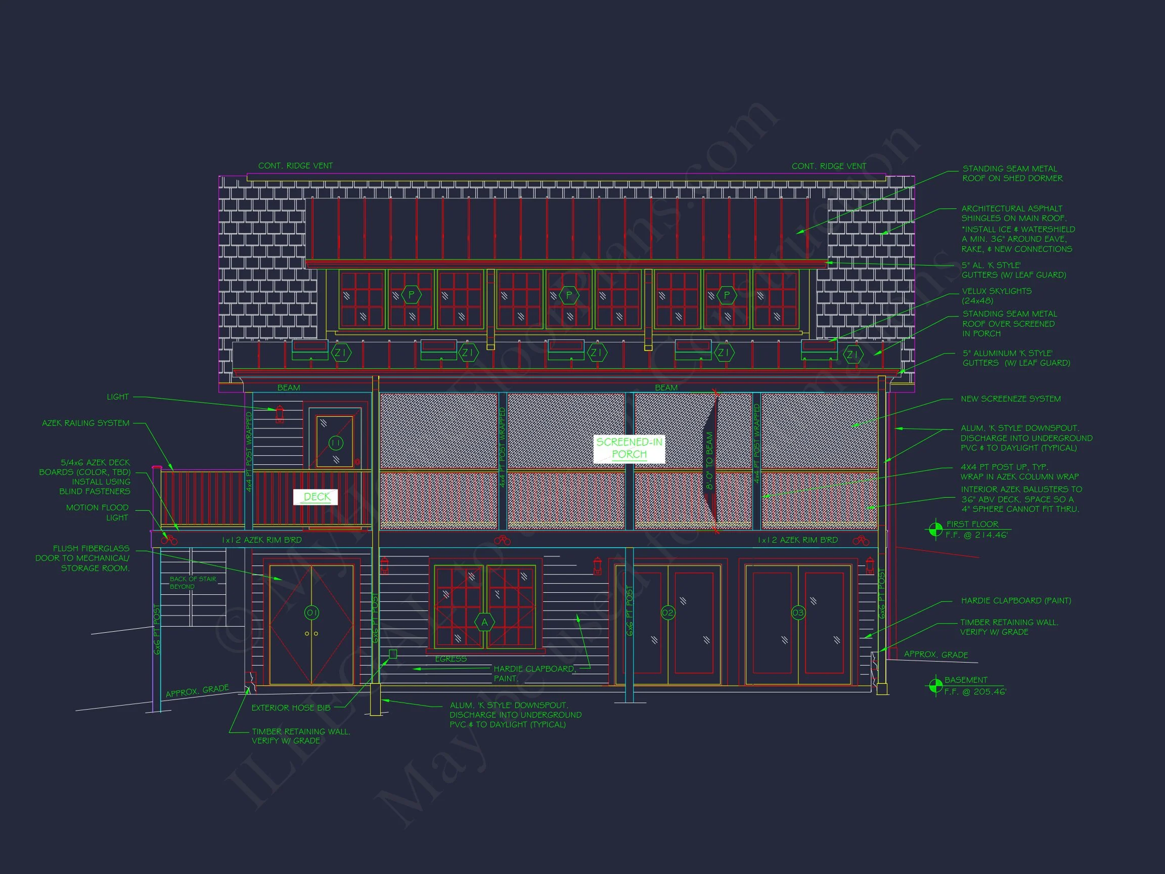 19-2296 HOUSE PLAN - Cape Cod Home Plan - 3-Bed, 2-Bath, 1,450 SF 4 Craftsman-Style house Plan with CAD Designs and Blueprints