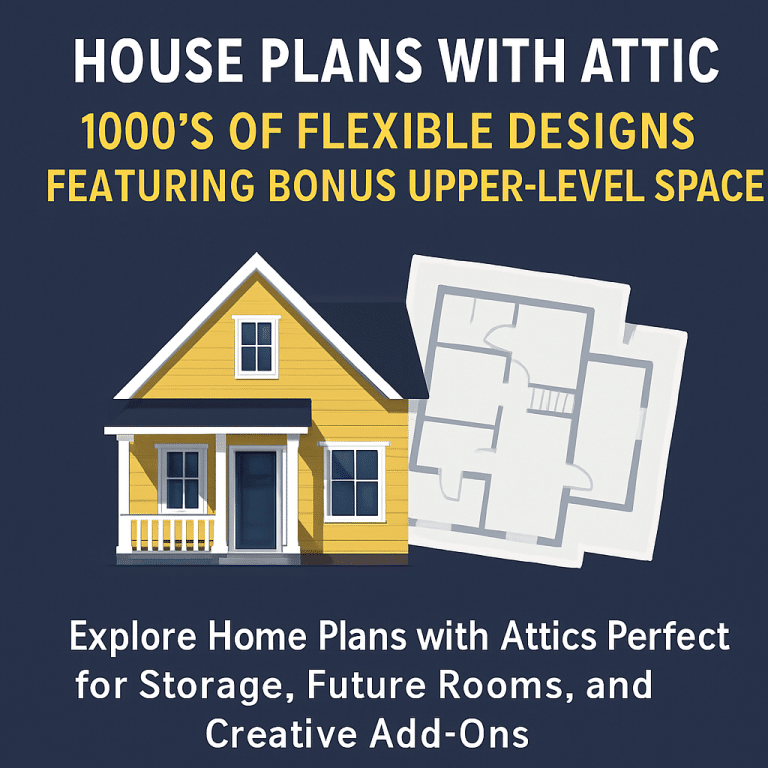 House Plans with Attic – 2–6 Bed, 1,400–4,800 SF