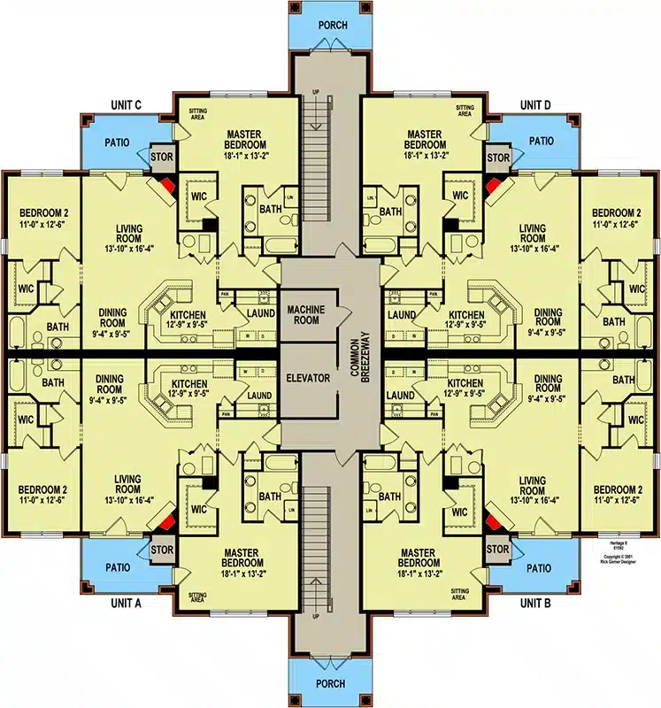 Two-story suburban house with large windows, front porch, and landscaped yard, illuminated by exterior lights at dusk—perfect inspiration for your house Plan Wishlist.