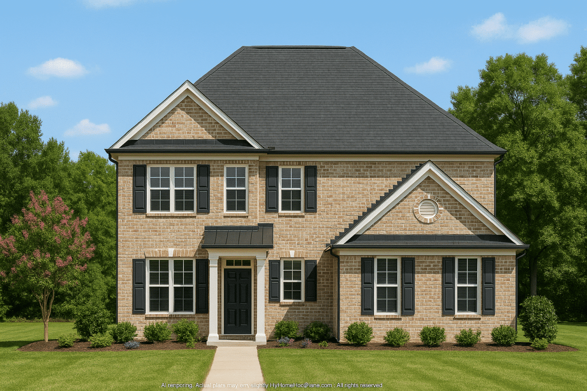 Spacious 2-Story Architectural House Plan with 4 Bedrooms & Side Garage