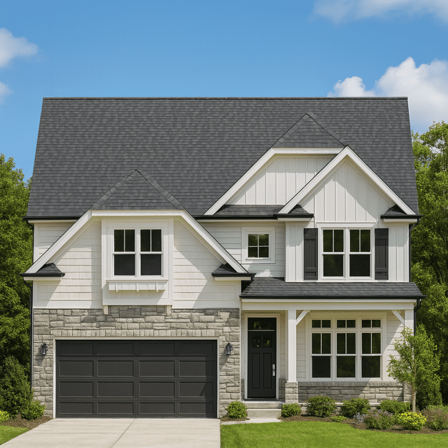 Traditional 2-Story House Plan with Office, Rec Room & 2-Car Garage