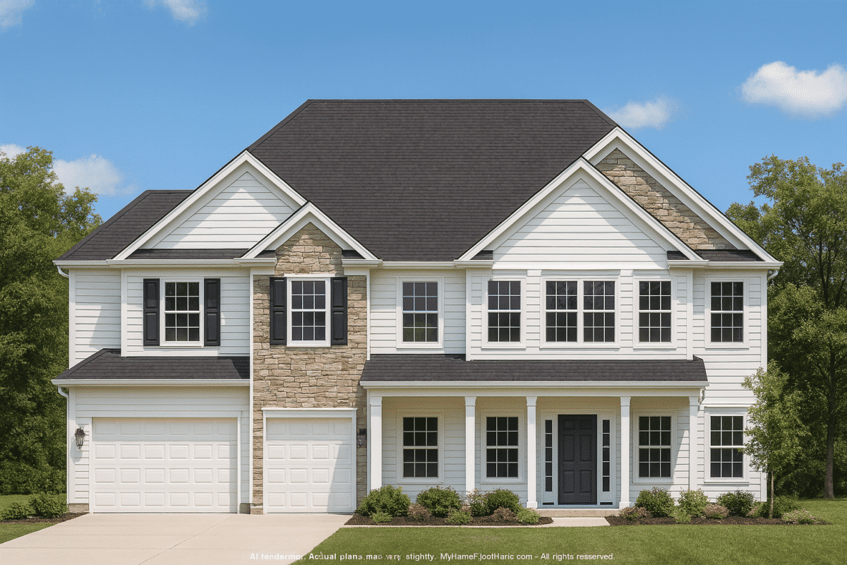 Modern 2-Story House Plan with Bonus Room & Craftsman Charm