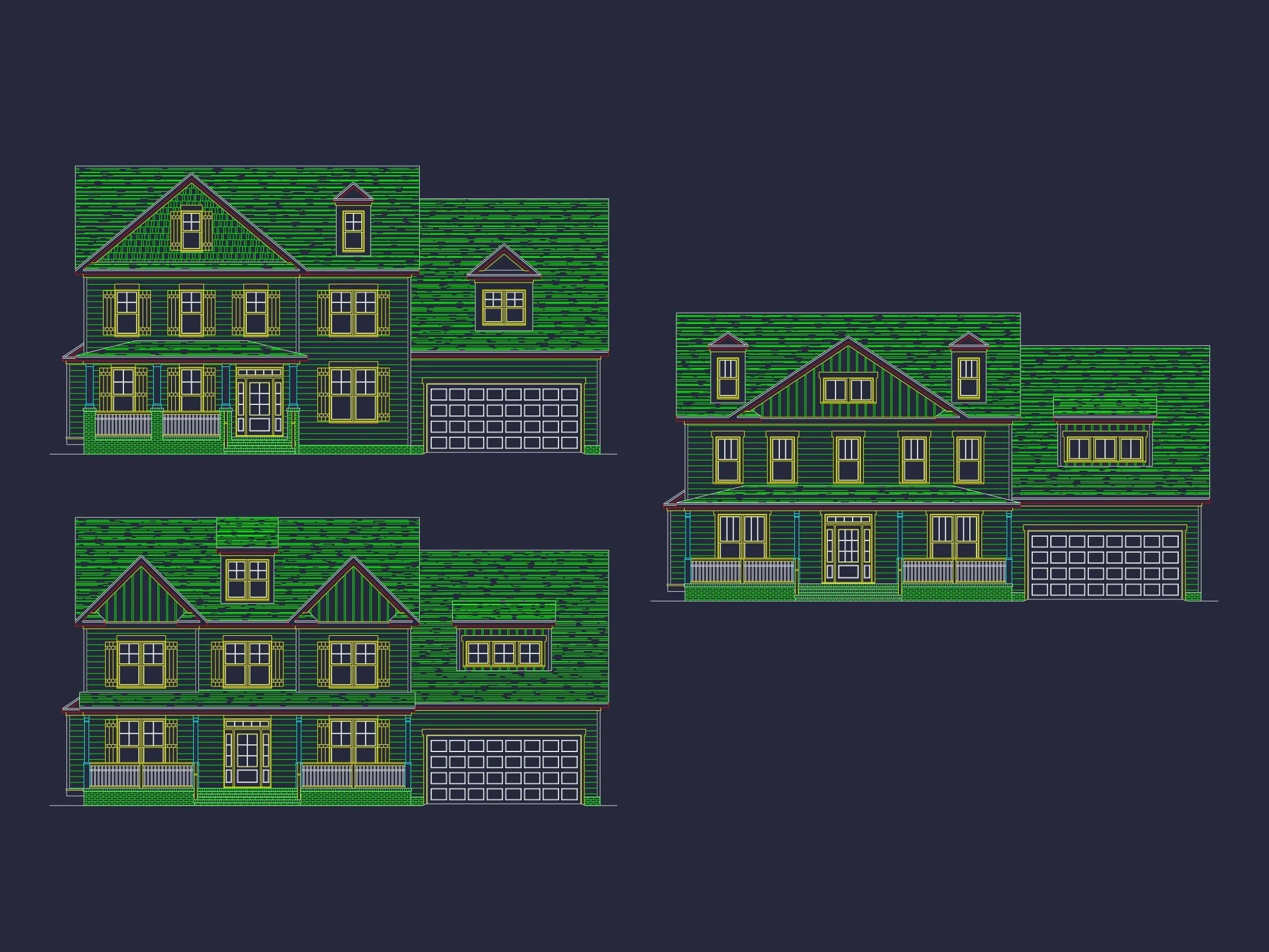 10-1492 HOUSE PLAN - House Design Blueprint with Floor Plans and Architectural CAD 2 Home-Design-Blueprint-with-Floor-Plans-and-Architectural-CAD
