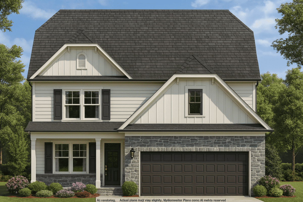 Modern Craftsman House Plan with 4 Bedrooms and 2.5 Baths