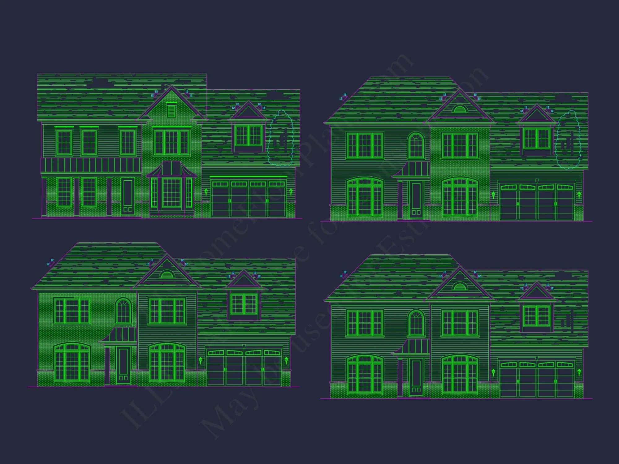 Elegant 2-Story Home Plan with CAD Designs & Spacious Layout