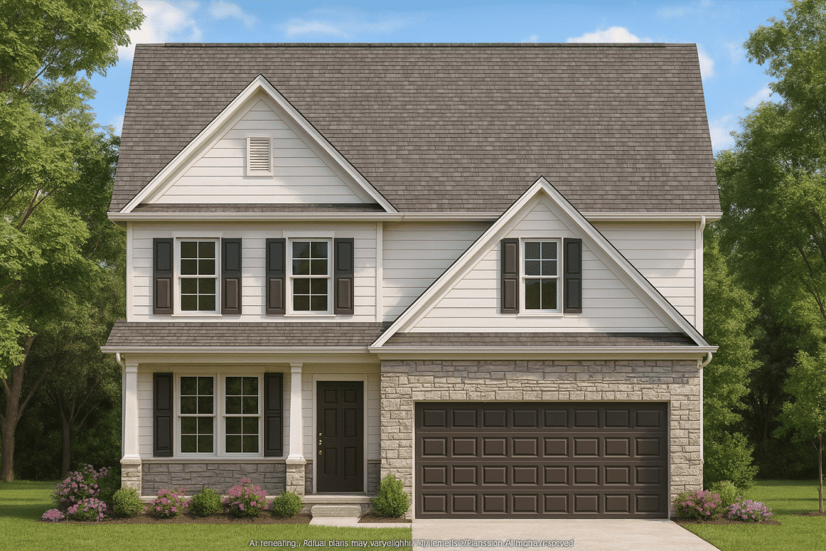 Modern Craftsman Home Plan with 2.5 Floors and Open Floor Plan