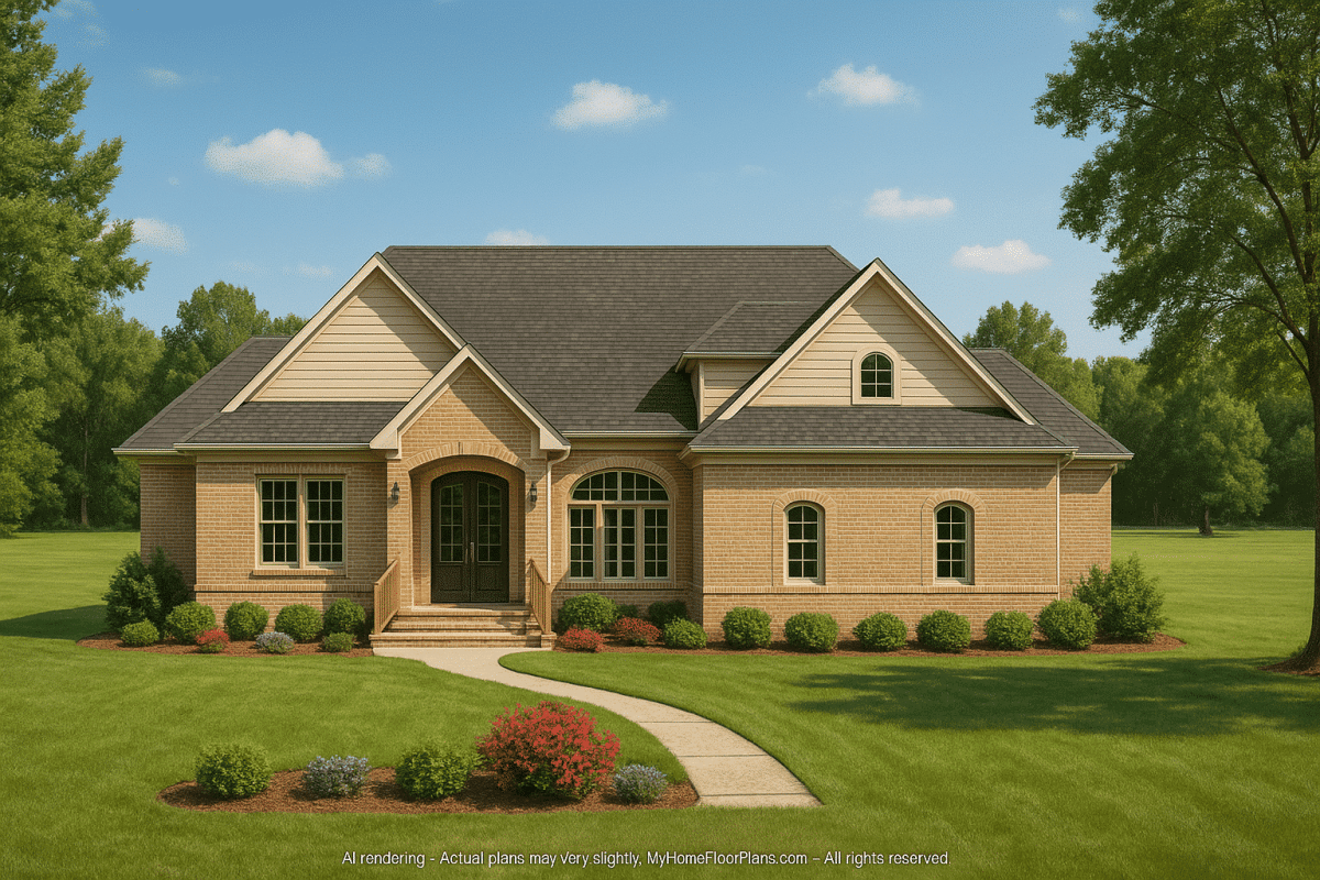 Traditional Home Plan with CAD Blueprint and Craftsmanship