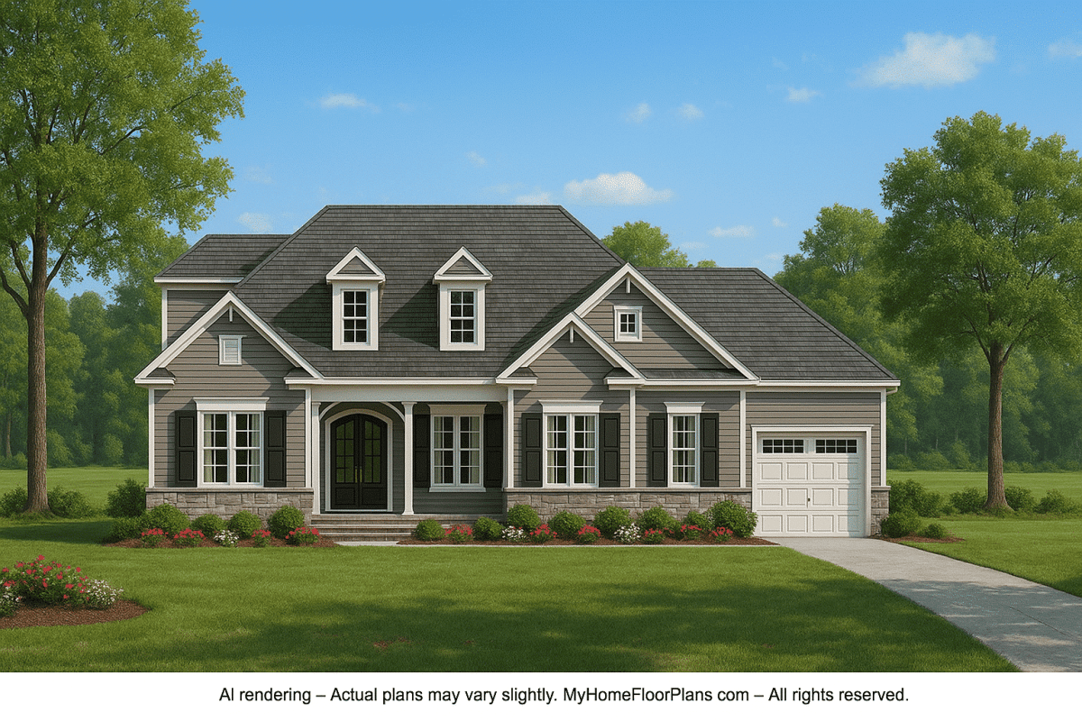 Modern Craftsman House Plan with Open Layout and Detailed CAD Blueprints