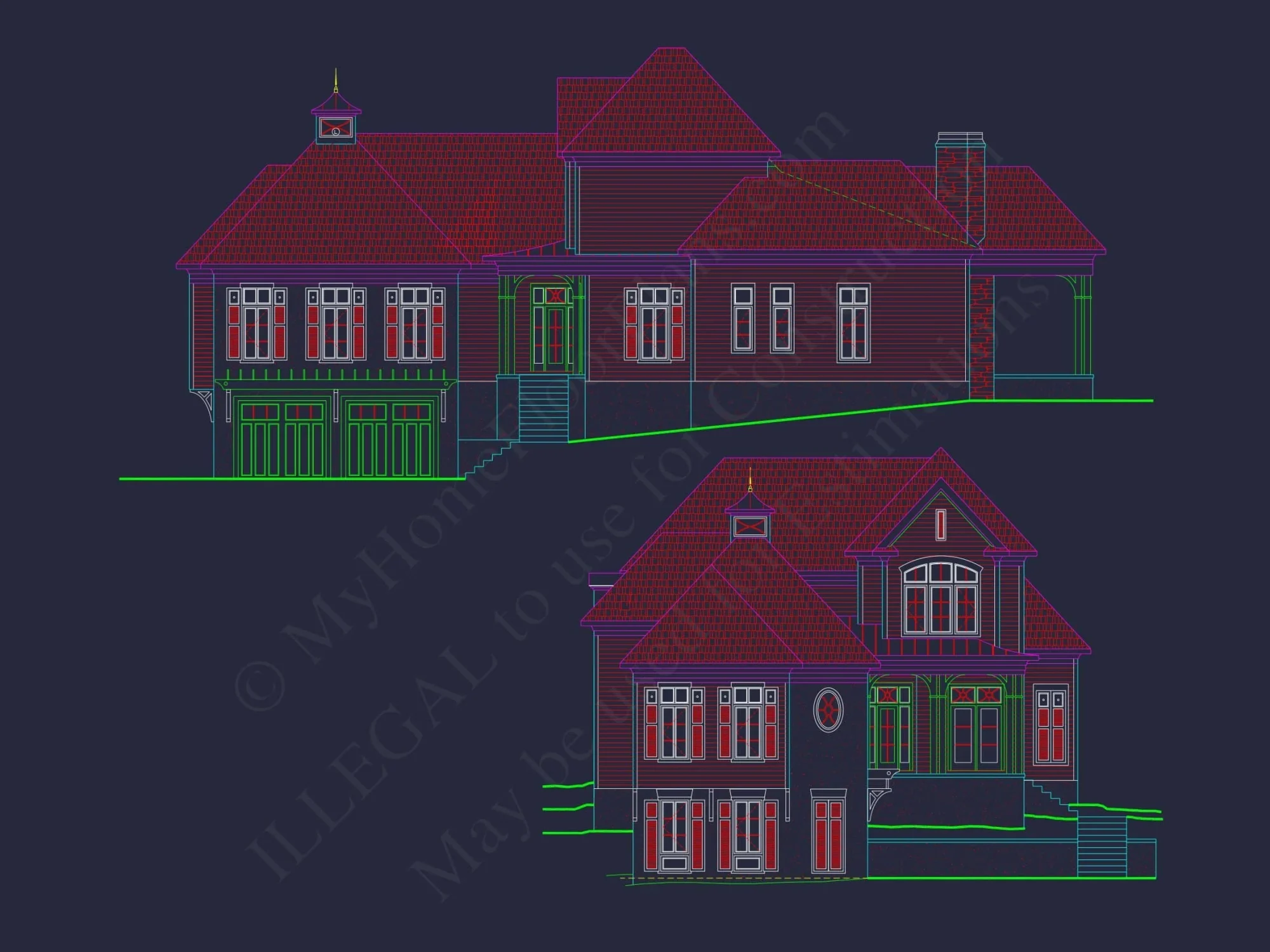 Beautiful-Beach-Home-Floor-Plan-with-CAD-Designs-Blueprint