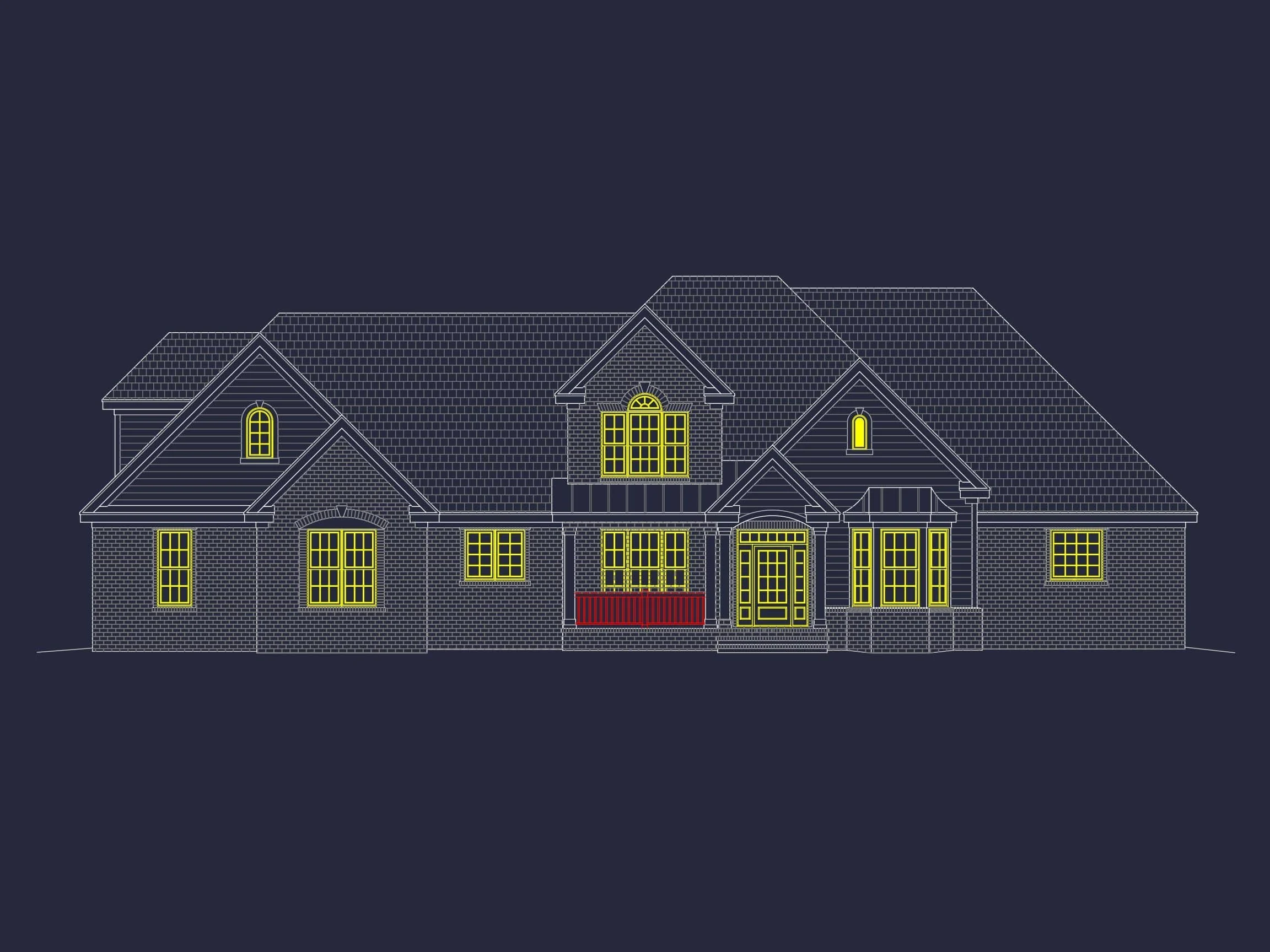 10-1592 HOUSE PLAN - Custom House Plan with Spacious 1.5 Story Floor Plan Design 2 Custom Home Plan with Spacious 1.5 Story Floor Plan Design