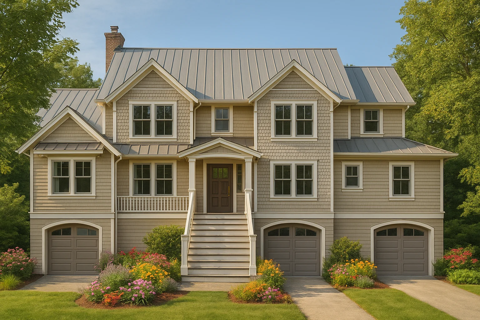 Luxurious 2-Story Beach House Plan with Cottage & Bungalow Charm