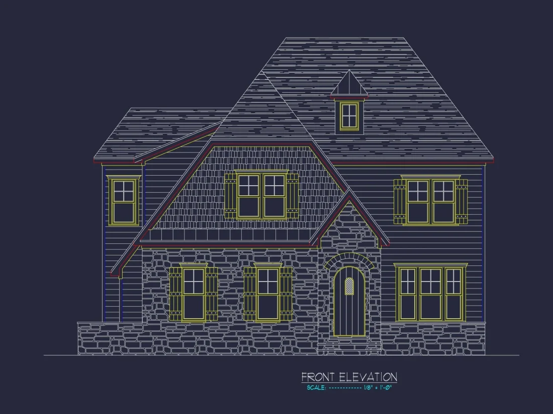 Customizable Home Floor Plan with CAD Blueprints and Designs