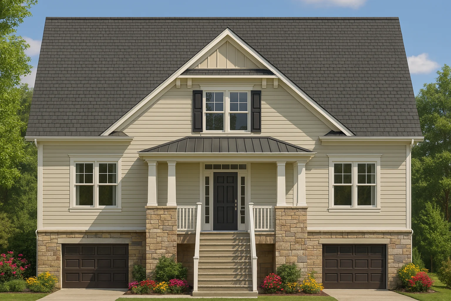 Elegant 3-Story Coastal House Plan with Lanai & Elevator