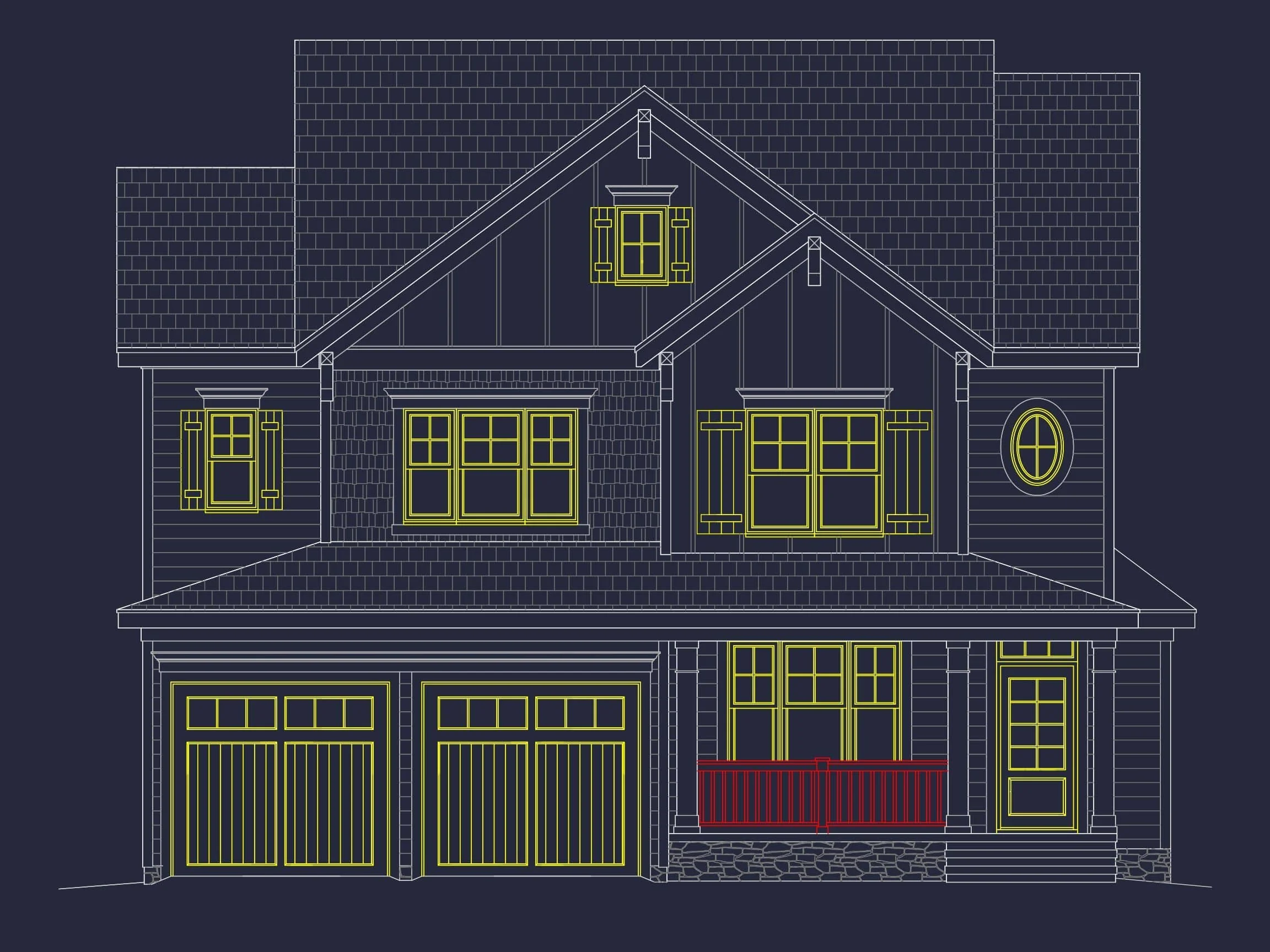 9-1853 HOUSE PLAN - Modern Farmhouse Colonial Revival – 2.5-Story, 4-Bed, 2,315 Sq Ft 2 Stylish-Home-Plan-with-2.5-StoriesBlueprintand-CAD-Designs