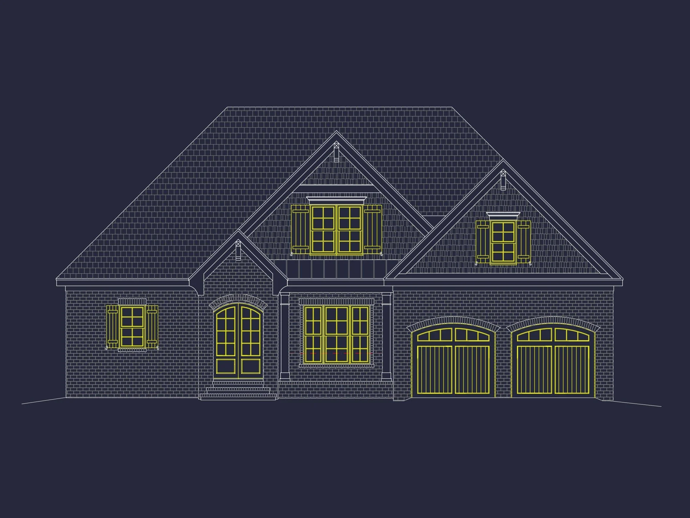 14-1568 HOUSE PLAN - Craftsman and Traditional House Floor Plan with CAD Designs 3 14-1568 HOME PLAN